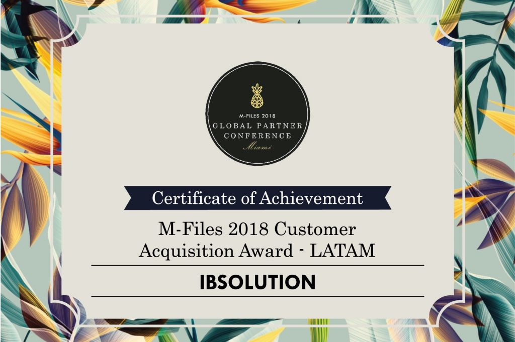 IBSDocs, distribuidora do M-Files no Brasil é premiada na Global Partner Conference M-Files 2018