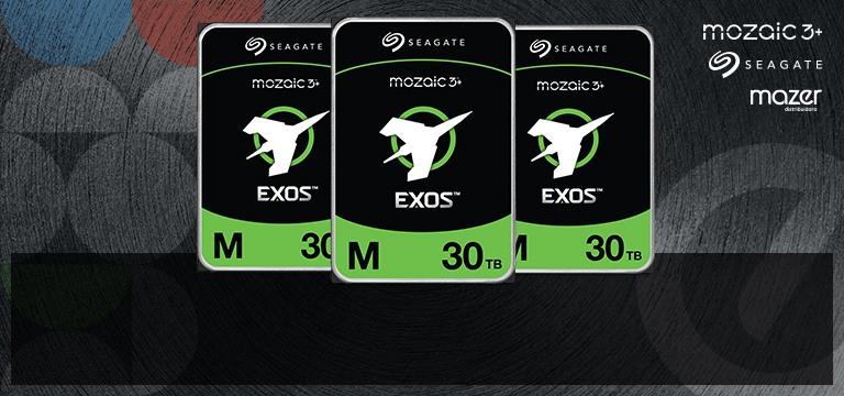Mazer traz o Seagate Exos Mozaic 3+ de 30 TB, salto em capacidade e eficiência para data centers