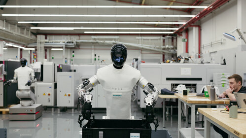 Siemens e Humanoid levam IA física para robôs humanoides industriais